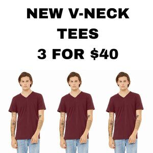 NEW 3 pack unisex/ men women shirt v neck short sleeve 3 shirts great de…